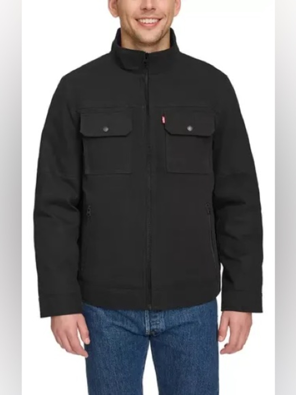 Levi's Black Men's Quilted Utility Field Jacket